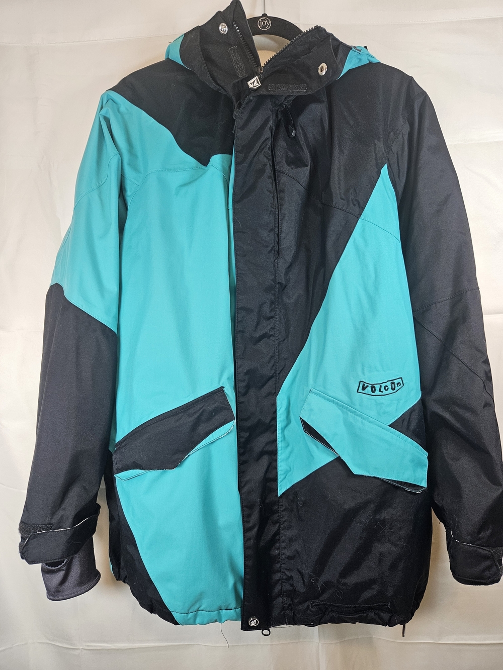 Volcom Men's Black & Teal Colorblock Winter Jacket Nibus Snowboard Ski Mountain
